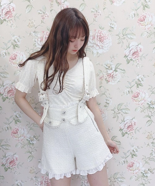 Swankiss（スワンキス）の「TS tweed ｻｽSP/T（その他パンツ・レディース・ホワイト/ブラック/サックスブルー・FREE）」の2枚目の写真