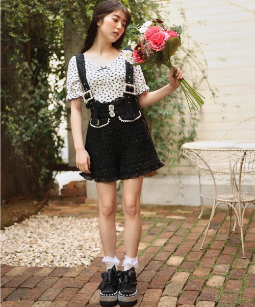 Swankiss（スワンキス）の「TS tweed ｻｽSP/T（その他パンツ・レディース・ホワイト/ブラック/サックスブルー・FREE）」の3枚目の写真