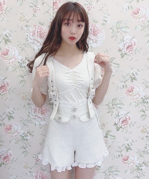 Swankiss（スワンキス）の「TS tweed ｻｽSP/T（その他パンツ・レディース・ホワイト/ブラック/サックスブルー・FREE）」の7枚目の写真