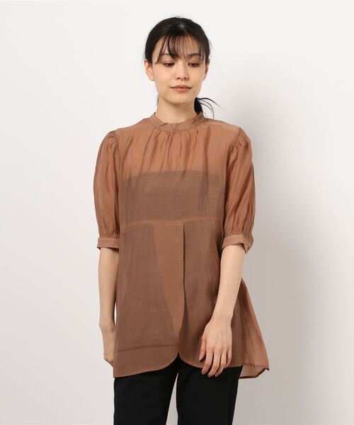 cepo（セポ）の「バックリボンビスチェ＋スリットブラウス　アンサンブル（シャツ/ブラウス・レディース・ベージュ/モカ/チャコールグレー・M）」の6枚目の写真