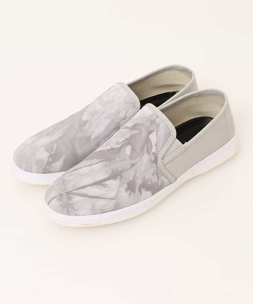 MK MICHEL KLEIN HOMME （エムケーミッシェルクランオム）の「タイダイスリッポン（スリッポン・メンズ・ライトグレー/ブラック・25.5/26.5）」の2枚目の写真