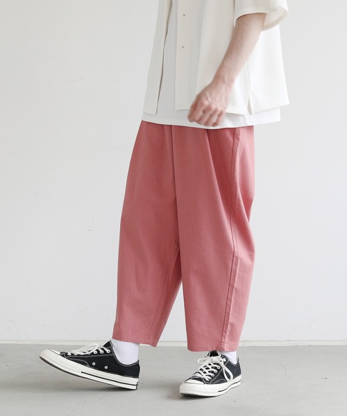 ASTRONOMY（アストロノミー）の「綿麻バルーンワイドテーパードパンツ（その他パンツ・メンズ・ホワイト/ブラック/グレー系/ベージュ/オリーブ/ブルー/ネイビー/ピンク/チャコール・S/M/L）」の9枚目の写真