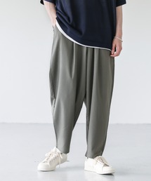 綿麻バルーンワイドテーパードパンツ