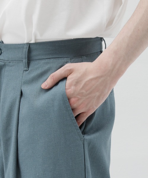 ASTRONOMY（アストロノミー）の「綿麻バルーンワイドテーパードパンツ（その他パンツ・メンズ・ホワイト/ブラック/グレー系/ベージュ/オリーブ/ブルー/ネイビー/ピンク/チャコール・S/M/L）」の14枚目の写真