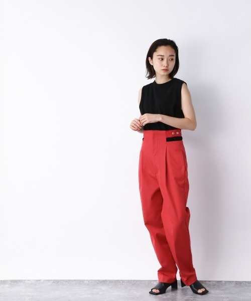 JEANASIS ハイウエストパンツ JEANASIS（ジーナシス）の「サイドオープンハイウエストパンツ