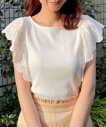 MAJESTIC LEGON | レディカットワークトップス(Tシャツ/カットソー)