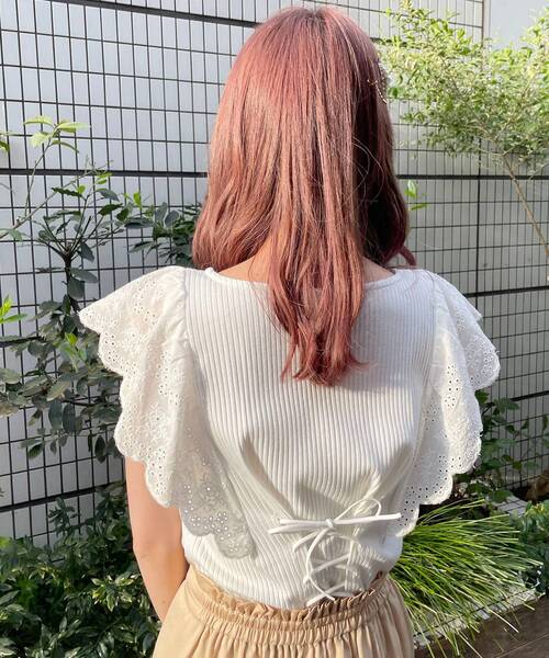 MAJESTIC LEGON（マジェスティックレゴン）の「レディカットワークトップス（Tシャツ/カットソー・レディース・ブラック/オフホワイト/イエロー・SMALL/MEDIUM）」の18枚目の写真