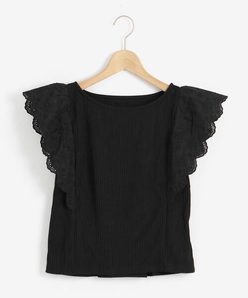 MAJESTIC LEGON（マジェスティックレゴン）の「レディカットワークトップス（Tシャツ/カットソー・レディース・ブラック/オフホワイト/イエロー・SMALL/MEDIUM）」の6枚目の写真