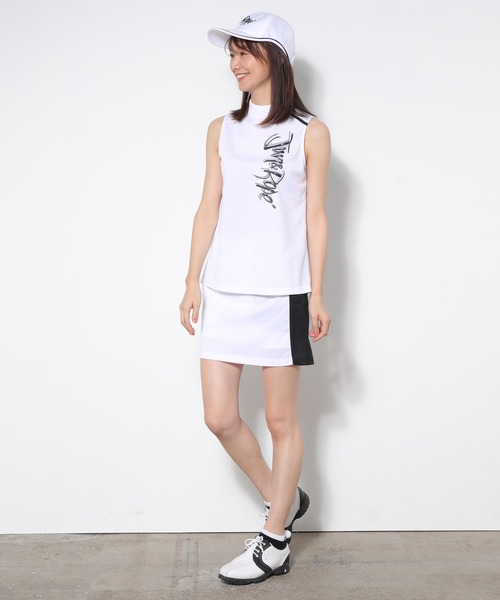 JUN&ROPE'(ジュンアンドロペ)の「【UV】【吸水速乾】カラーコンビロゴAラインスカート(スカート・レディース・ホワイト/ブラック/パープル/ネイビー・S/M/L)」の5枚目の写真