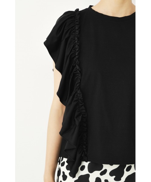 SHEL'TTER ORIGINAL（シェルターオリジナル）の「アシンメトリーラッフルトップス（タンクトップ・レディース・ダークオレンジ/グリーン/ブラック・FREE）」の9枚目の写真