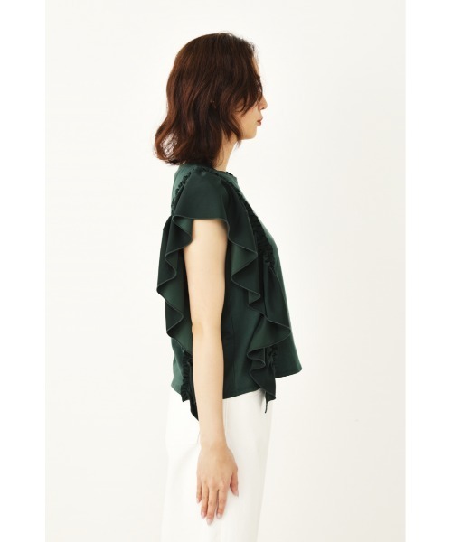 SHEL'TTER ORIGINAL（シェルターオリジナル）の「アシンメトリーラッフルトップス（タンクトップ・レディース・ダークオレンジ/グリーン/ブラック・FREE）」の10枚目の写真