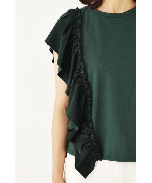 SHEL'TTER ORIGINAL（シェルターオリジナル）の「アシンメトリーラッフルトップス（タンクトップ・レディース・ダークオレンジ/グリーン/ブラック・FREE）」の13枚目の写真