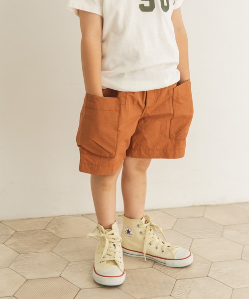 URBAN RESEARCH DOORS（アーバンリサーチドアーズ）の「サイドポケットショーツ(KIDS)（その他パンツ・キッズ・マスタード/ブラウン・90/105/120/135）」の2枚目の写真