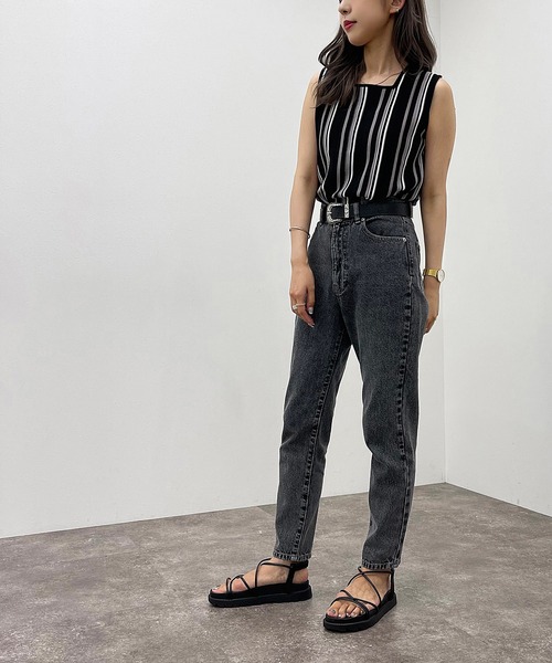 apres jour mignon（アプレジュールミニョン）の「マルチストライプリブタンク【ZOZOTOWN限定アイテム】（タンクトップ・レディース・グリーン系その他3/アイボリー/ブルー系その他/ブラック系その他・フリー/X-LARGE）」の16枚目の写真