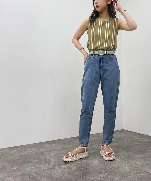 apres jour mignon（アプレジュールミニョン）の「マルチストライプリブタンク【ZOZOTOWN限定アイテム】（タンクトップ・レディース・グリーン系その他3/アイボリー/ブルー系その他/ブラック系その他・フリー/X-LARGE）」の17枚目の写真