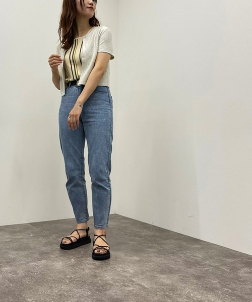 apres jour mignon（アプレジュールミニョン）の「マルチストライプリブタンク【ZOZOTOWN限定アイテム】（タンクトップ・レディース・グリーン系その他3/アイボリー/ブルー系その他/ブラック系その他・フリー/X-LARGE）」の7枚目の写真