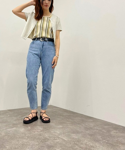 apres jour mignon（アプレジュールミニョン）の「マルチストライプリブタンク【ZOZOTOWN限定アイテム】（タンクトップ・レディース・グリーン系その他3/アイボリー/ブルー系その他/ブラック系その他・フリー/X-LARGE）」の9枚目の写真