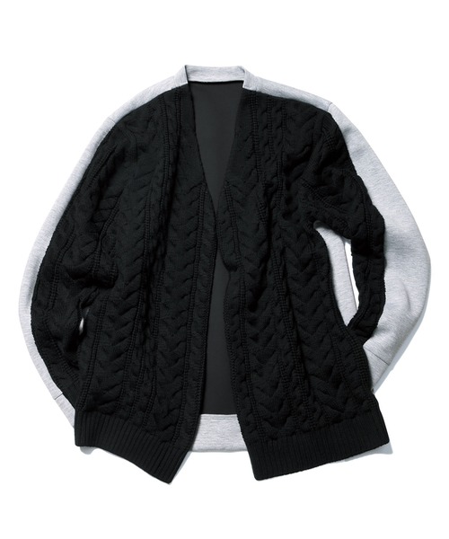 SOPHNET.(ソフネット)の「FABRIC MIX CARDIGAN(カーディガン/ボレロ・メンズ・ブラック/オフホワイト・SMALL/MEDIUM/LARGE/X-LARGE)」の2枚目の写真