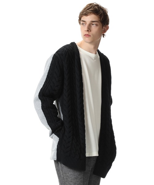 SOPHNET.(ソフネット)の「FABRIC MIX CARDIGAN(カーディガン/ボレロ・メンズ・ブラック/オフホワイト・SMALL/MEDIUM/LARGE/X-LARGE)」の7枚目の写真