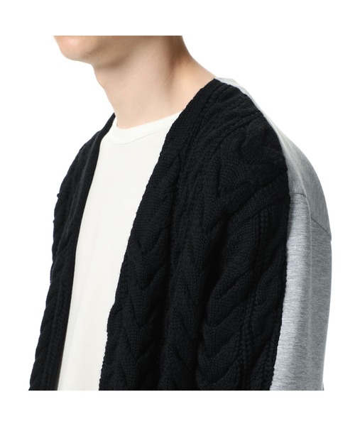 SOPHNET.(ソフネット)の「FABRIC MIX CARDIGAN(カーディガン/ボレロ・メンズ・ブラック/オフホワイト・SMALL/MEDIUM/LARGE/X-LARGE)」の8枚目の写真