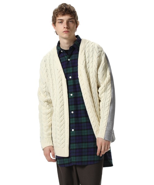 SOPHNET.(ソフネット)の「FABRIC MIX CARDIGAN(カーディガン/ボレロ・メンズ・ブラック/オフホワイト・SMALL/MEDIUM/LARGE/X-LARGE)」の11枚目の写真