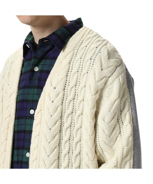 SOPHNET.(ソフネット)の「FABRIC MIX CARDIGAN(カーディガン/ボレロ・メンズ・ブラック/オフホワイト・SMALL/MEDIUM/LARGE/X-LARGE)」の15枚目の写真