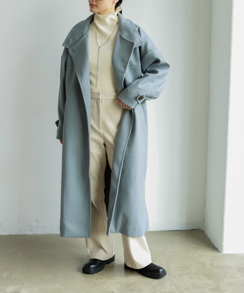 Birthday room（バースデイルーム）の「2WAYスタンドネックフェイクウールコート（その他アウター・レディース・アイボリー/ブラック/ライトブルー/イエロー/ブラウン・FREE）」の17枚目の写真