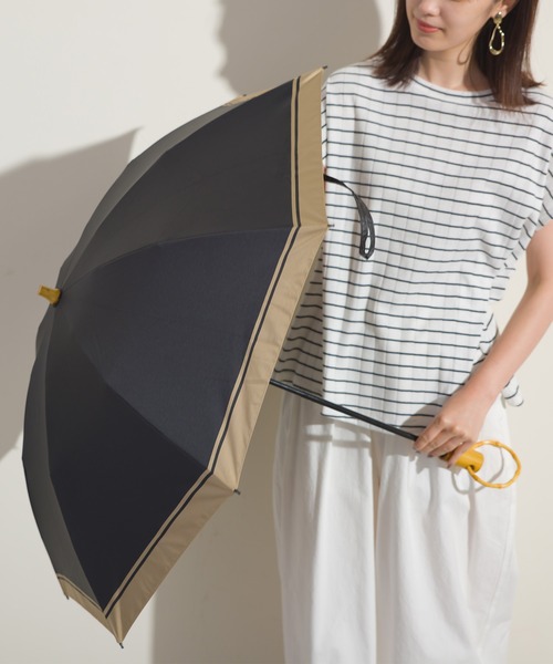OMNES(オムネス)の「晴雨兼用傘(UV加工)日傘 手開き 折りたたみ(折りたたみ傘・レディース・ブラック/ベージュ/ホワイト系その他・FREE)」の12枚目の写真