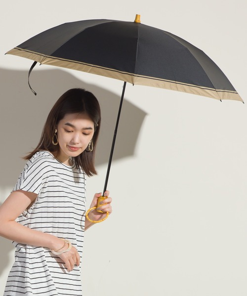 OMNES(オムネス)の「晴雨兼用傘(UV加工)日傘 手開き 折りたたみ(折りたたみ傘・レディース・ブラック/ベージュ/ホワイト系その他・FREE)」の14枚目の写真
