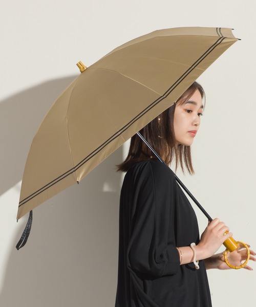 OMNES(オムネス)の「晴雨兼用傘(UV加工)日傘 手開き 折りたたみ(折りたたみ傘・レディース・ブラック/ベージュ/ホワイト系その他・FREE)」の17枚目の写真
