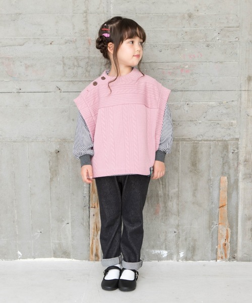 RAGMART（ラグマート）の「サイドオープンベスト（ベスト・キッズ・ネイビー/ピンク・90cm/95cm/80ｃｍ）」の10枚目の写真