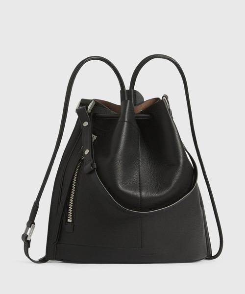 ALLSAINTS（オールセインツ）の「LEAR LEATHER BACKPACK | LEAR レザー バックパック（バックパック/リュック・レディース・ブラック・ONE SIZE）」の3枚目の写真