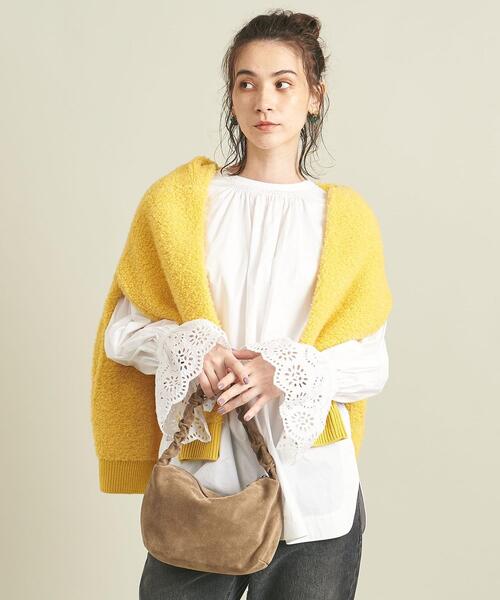 BEAUTY&YOUTH UNITED ARROWS(ビューティーアンドユースユナイテッドアローズ)の「BY タイプライターボリューム袖エンブロイダリーブラウス -2WAY- ∴◆(シャツ/ブラウス・レディース・ホワイト/ブラック/ダークグリーン・FREE)」の15枚目の写真