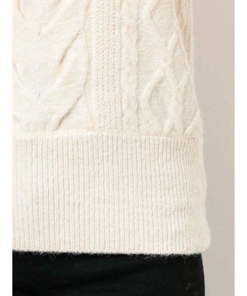 LAGUNAMOON（ラグナムーン）の「シアーケーブルニットプルオーバー（ニット/セーター・レディース・ブラック/アイボリー/モカ・FREE）」の17枚目の写真