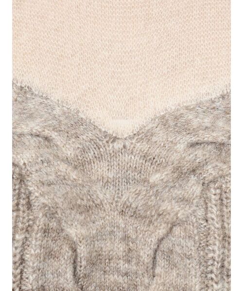 LAGUNAMOON（ラグナムーン）の「シアーケーブルニットプルオーバー（ニット/セーター・レディース・ブラック/アイボリー/モカ・FREE）」の13枚目の写真