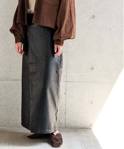 Per sist ence(パーシエンス)の「Per sist ence/パーシエンス フェイクレザー ラップスカート(スカート・レディース・ベージュ/アイボリー/ブラック・FREE)」の20枚目の写真