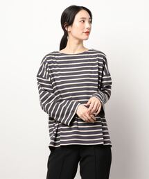 Samansa Mos2 | ボーダーバスクシャツ(Tシャツ/カットソー)