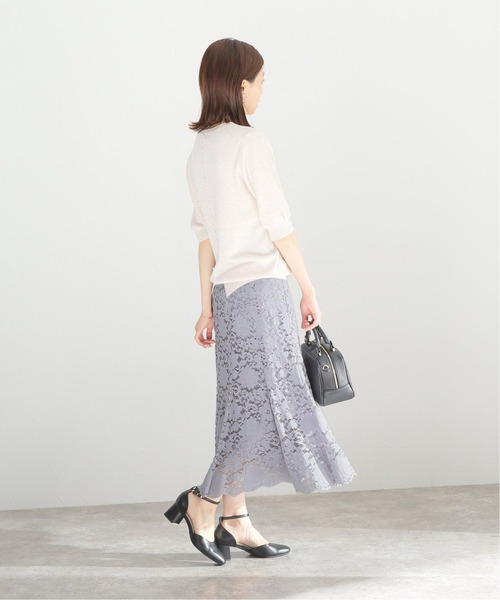 La TOTALITE（ラトータリテ）の「コードレースフレアスカート【手洗い可能】◆（スカート・レディース・チャコールグレー/ラベンダー/バーガンディー・36/38）」の9枚目の写真