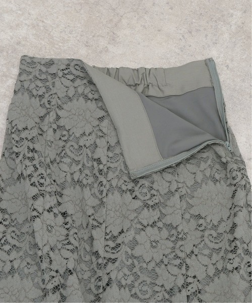 La TOTALITE（ラトータリテ）の「コードレースフレアスカート【手洗い可能】◆（スカート・レディース・チャコールグレー/ラベンダー/バーガンディー・36/38）」の5枚目の写真