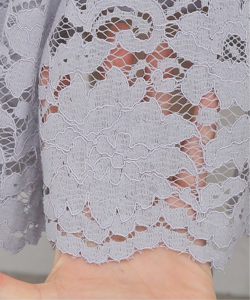 La TOTALITE（ラトータリテ）の「コードレースフレアスカート【手洗い可能】◆（スカート・レディース・チャコールグレー/ラベンダー/バーガンディー・36/38）」の8枚目の写真