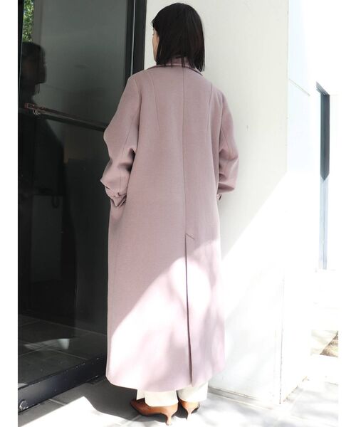 MURUA（ムルーア）の「ダブルマキシチェスターコート（チェスターコート・レディース・ブラック/グリーン/パープル/モカ・1/2）」の19枚目の写真