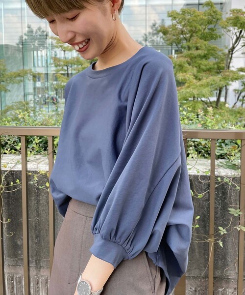 THE SHOP TK （ザ ショップ ティーケー ）の「◆【キーコーヒー/KEY COFFEE】ドルマンプルオーバー（Tシャツ/カットソー・レディース・ブラック/ブルー/ベージュ/オフホワイト・12）」の4枚目の写真