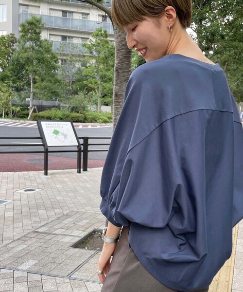 THE SHOP TK （ザ ショップ ティーケー ）の「◆【キーコーヒー/KEY COFFEE】ドルマンプルオーバー（Tシャツ/カットソー・レディース・ブラック/ブルー/ベージュ/オフホワイト・12）」の8枚目の写真