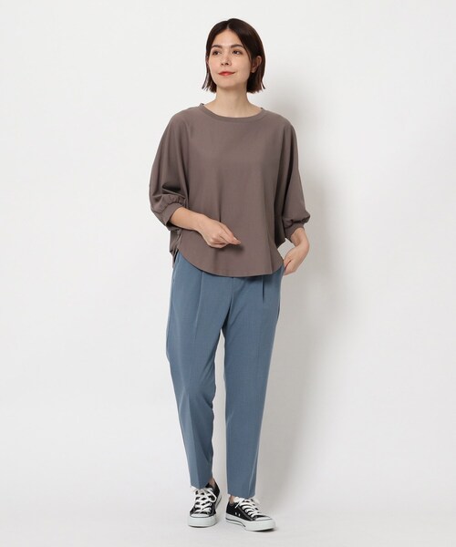 THE SHOP TK （ザ ショップ ティーケー ）の「◆【キーコーヒー/KEY COFFEE】ドルマンプルオーバー（Tシャツ/カットソー・レディース・ブラック/ブルー/ベージュ/オフホワイト・12）」の21枚目の写真