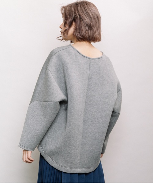 refinedworks（リファインドワークス）の「ダンボール袖立体プルオーバー（Tシャツ/カットソー・レディース・チャコールグレー/グレー系その他/キャメル・FREE）」の9枚目の写真