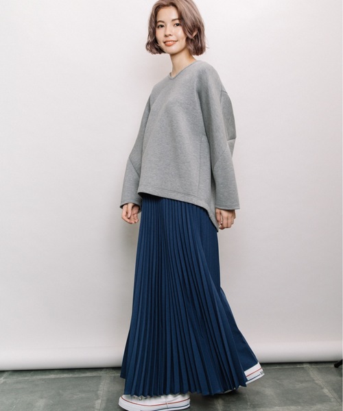 refinedworks（リファインドワークス）の「ダンボール袖立体プルオーバー（Tシャツ/カットソー・レディース・チャコールグレー/グレー系その他/キャメル・FREE）」の11枚目の写真