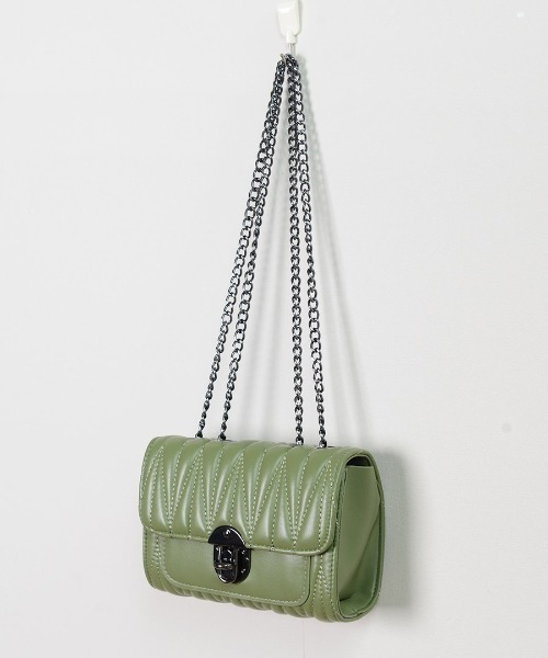 shopnikoniko(ショップニコニコ)の「チェーン ミニ ショルダーバッグ(ショルダーバッグ・レディース・ホワイト/ブラック/グリーン・フリー)」の22枚目の写真