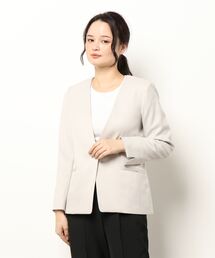 AIMER | ノーカラーツイルジャケット(ノーカラージャケット)