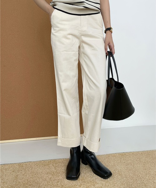 me+em select（ミームセレクト）の「ウッドソールスクエアトゥショートブーツ（ブーツ・レディース・ベージュ/ホワイト/ブラック・23/23.5/24/24.5）」の16枚目の写真