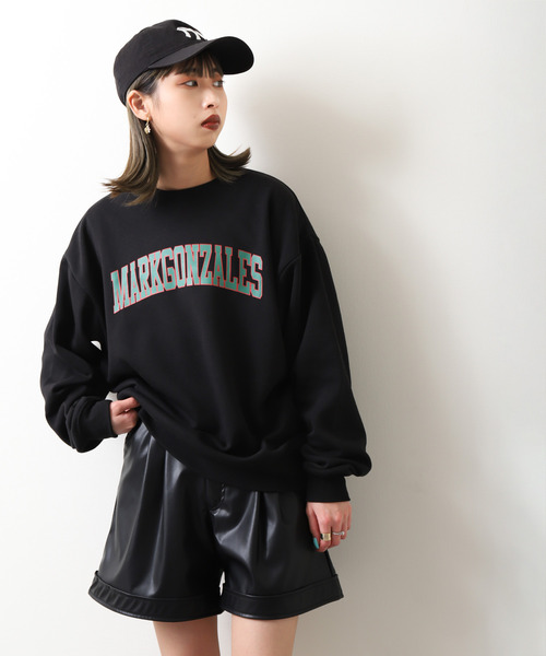 Mark Gonzales（マーク・ゴンザレス）の「【別注】【Mark Gonzales】カレッジロゴスウェット（スウェット・レディース・ブルーグレー/ホワイト/ネイビー/杢グレー/ブラック・LARGE/X-LARGE/MEDIUM）」の20枚目の写真